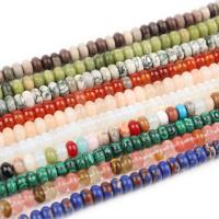 Perles de pierres précieuses mixtes, Pierre naturelle, abaque, poli, DIY, plus de couleurs à choisir, 8x5mm, Vendu par 38 cm brin