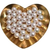 Cultured No Hole Freshwater Pearl Beads Natural & fashion jewelry & DIY white 10-11mm Sold By Bag