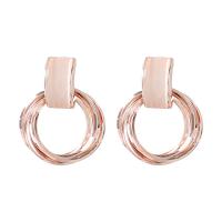 Resin Earring, Tibetan Style, with Resin, plated, fashion jewelry & for woman, rose gold color, 37x28mm, Sold By Pair