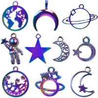 Zinc Alloy Pendants colorful plated fashion jewelry multi-colored 11-27mm Sold By Bag