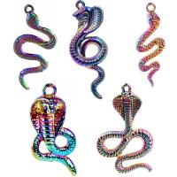 Tibetan Style Animal Pendants, colorful plated, fashion jewelry, multi-colored, 14-53mm, 5PCs/Bag, Sold By Bag
