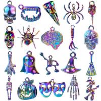 Nuevas joyas y decoraciones populares de Halloween, aleación de zinc, chapado en colorido, Joyería, multicolor, 10-50mm, 20PCs/Bolsa, Vendido por Bolsa