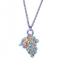 Tibetan Style Fruit Shape Pendants, colorful plated, fashion jewelry, multi-colored, 13x18mm, Length:50 cm, Sold By PC