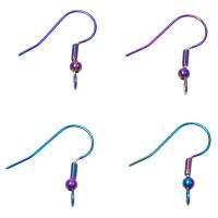 Tibetan Style Earring Hook, colorful plated, fashion jewelry, multi-colored, 20x21mm, Sold By PC