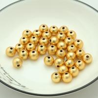 Brass Jewelry Beads Round 18K gold plated DIY nickel lead & cadmium free Sold By PC