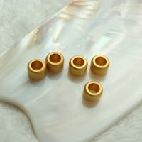 Messing stort hul vulst, Round Tube, guldfarve belagt, du kan DIY & forskellig størrelse for valg, nikkel, bly & cadmium fri, Solgt af PC