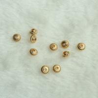 Brass Spacer Beads, 14K gold plated, DIY, nickel, lead & cadmium free, 5mm, Hole:Approx 1.4mm, Sold By PC