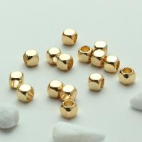 Brass Spacer Beads, Square, 14K gold plated, DIY & different size for choice, nickel, lead & cadmium free, Sold By PC