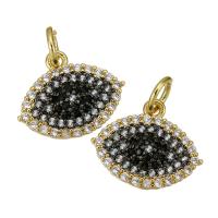 Cubic Zirconia Micro Pave Brass Pendant Eye gold color plated micro pave cubic zirconia Approx 3mm Sold By Lot