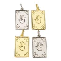 Brass Jewelry Pendants, plated, DIY, more colors for choice, 10x17x1mm, Hole:Approx 2mm, 10PCs/Lot, Sold By Lot