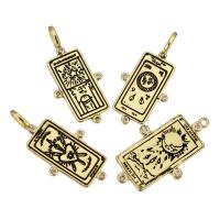 Cubic Zirconia Micro Pave Brass Pendant, gold color plated, different styles for choice & micro pave cubic zirconia, 16x34x5mm, 10PCs/Lot, Sold By Lot