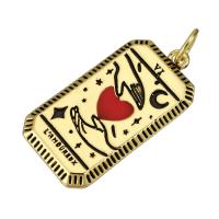 Brass Jewelry Pendants gold color plated & enamel Approx 3mm Sold By Lot