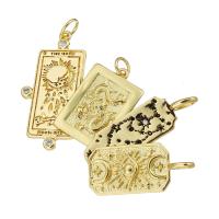 Bijoux pendentifs en laiton, Placage de couleur d'or, styles différents pour le choix, 16x23x4mm, Trou:Environ 3mm, 10PC/lot, Vendu par lot