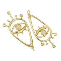 Brass Jewelry Pendants, gold color plated, hollow, 21x40x3mm, Hole:Approx 2mm, 10PCs/Lot, Sold By Lot