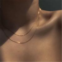 Zinc Alloy Chain halskæde, 14K forgyldt, forskellige længde for valg & for kvinde, nikkel, bly & cadmium fri, Solgt af PC