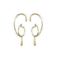 Fashion Earring Cuff and Wraps, Brass, plated, for woman, more colors for choice, nickel, lead & cadmium free, 80mm, Sold By Pair