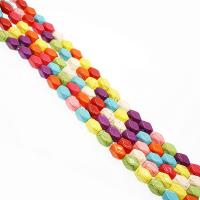 Turquoise Beads, Natural Turquoise, polished, DIY, multi-colored, 8x12mm, 32PCs/Strand, Sold Per 39 cm Strand