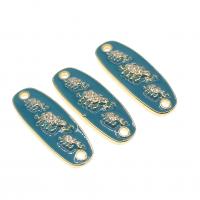 Befestiger Zirkonia Messing Schmuckverbinder, Micro pave Zirkonia & Emaille, gemischte Farben, 30mm, verkauft von PC