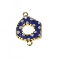 Brass Jewelry Connector enamel mixed colors 17mm Sold By PC
