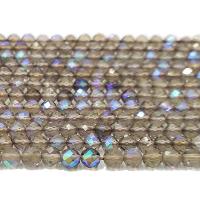 Perles naturelles Quartz fumé, Rond, poli, DIY & facettes, gris, Vendu par 39 cm brin
