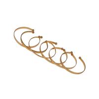 Zinc Alloy Cuff Bangle gold color plated 6 pieces & fashion jewelry & for woman golden Inner Approx 65mm Sold By Set