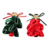 Weihnachts-Haar-Clip, Zinklegierung, mit Baumwollsamt, 2 Stück & Weihnachts-Design & Modeschmuck & für Frau, 60x51mm, verkauft von setzen