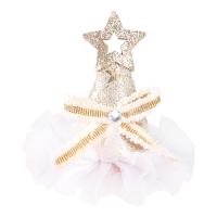 Christmas Hair Clip Zinc Alloy with Lace & Cloth & Velveteen Christmas Design & fashion jewelry & for woman Sold By PC