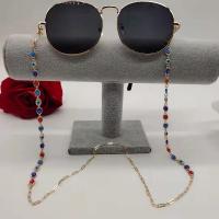 Messing Brillenkette, blöser Blick, plattiert, Modeschmuck & verschiedene Stile für Wahl & für Frau & Emaille, farbenfroh, Länge:27.56 ZollInch, verkauft von PC
