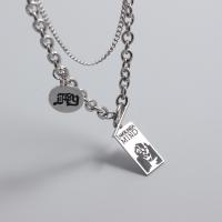 Titanstahl Halskette, mit Verlängerungskettchen von 1.96inch, 2 Stück & Oval-Kette & für Frau, 13mm, 17mm, verkauft per ca. 15.74 ZollInch, ca. 17.7 ZollInch Strang