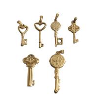 титан подвески, Ключ, плакирован золотом, DIY & разные стили для выбора, продается PC