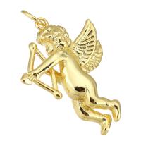 Brass Jewelry Pendants Angel gold color plated Approx 4mm Sold By Lot