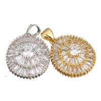 Cubic Zirconia Micro Pave Brass Pendant plated micro pave cubic zirconia Approx 3mm Sold By Lot