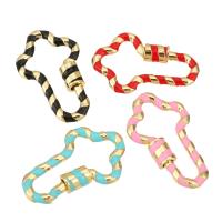 Brass Screw Carabiner Lock Charms gold color plated enamel Sold By Lot