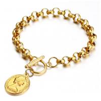 Stainless Steel Jewelry Bracelet plated Unisex Length Approx 8.66 Inch Sold By PC