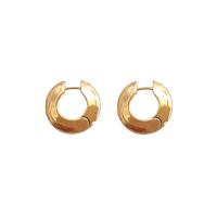 Brass Huggie Hoop Earring plated for woman nickel lead & cadmium free 24mm Sold By Pair