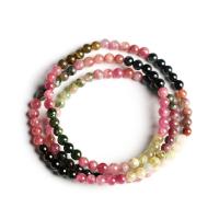 Natural Tourmaline Bracelet, for woman, multi-colored, 4.50mm, Approx 120PCs/Strand, Sold By Strand