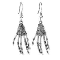 Zinc Alloy Drop Earrings plated Unisex & Halloween Jewelry Gift nickel lead & cadmium free 54mm Sold By Pair