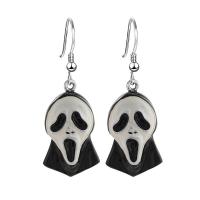 Zinc Alloy Drop Earrings plated Unisex & Halloween Jewelry Gift nickel lead & cadmium free 50mm Sold By Pair