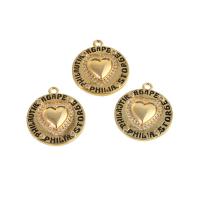 Cubic Zirconia Micro Pave Brass Pendant Round real gold plated micro pave cubic zirconia & enamel golden Sold By PC