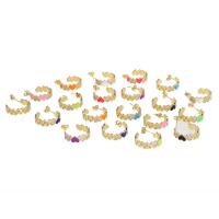 Cubic Zirconia Micro Pave Brass Earring micro pave cubic zirconia & for woman & enamel Sold By PC