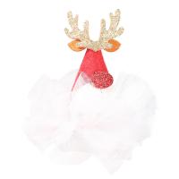 Weihnachts-Haar-Clip, Zinklegierung, mit Spitze & Baumwollsamt, Weihnachts-Design & Modeschmuck & für Frau, 110x86mm, verkauft von PC