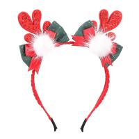 Christmas Headband, Velveteen, with Plush, Christmas Design & fashion jewelry & for woman, red, 75mm, Sold By PC