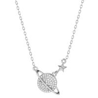 alliage de zinc collier, bijoux de mode & avec strass, Longueur:43 cm, Vendu par PC
