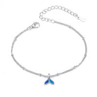 Zinc Alloy náramek, Zinek, módní šperky & smalt, Délka 19.5 cm, Prodáno By PC