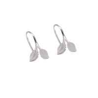 Tibetan Style Stud Earring, Leaf, fashion jewelry, 9x13mm, Sold By Pair