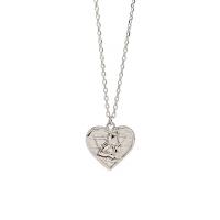 925 Sterling Silver Necklaces, with 1.96inch extender chain, Heart, plated, oval chain & for woman, more colors for choice, 14.4x14.7mm, 1.2mm, Sold Per Approx 16.14 Inch Strand
