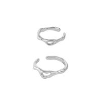 Fashion Earring Cuff and Wraps, 925 Sterling Silver, irregular, plated, different styles for choice & for woman & hollow, Sold By PC