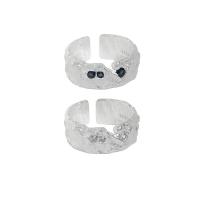 925 de prata esterlina Cuff Ring Finger, ajustável & micro pavimento em zircônia cúbica & para mulher, Mais cores pare escolha, 8.5mm, 16.9mm, tamanho:6.5, vendido por PC