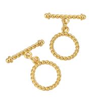 Brass Toggle Clasp, gold color plated, 17x20mm, 10PCs/Lot, Sold By Lot