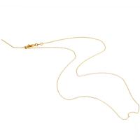 Латунь ожерелье цепь, плакированный настоящим золотом, Мужская, Золотой, 1x1mm, длина 45 см, продается PC